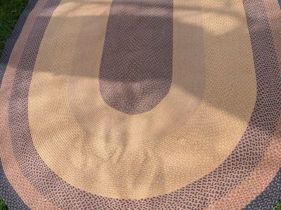 8 x 11 woven hemp oval rug