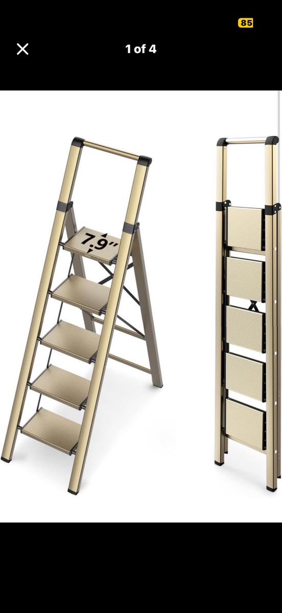 WOA (Brown Gold) 5-Step Lightweight Folding Ladder