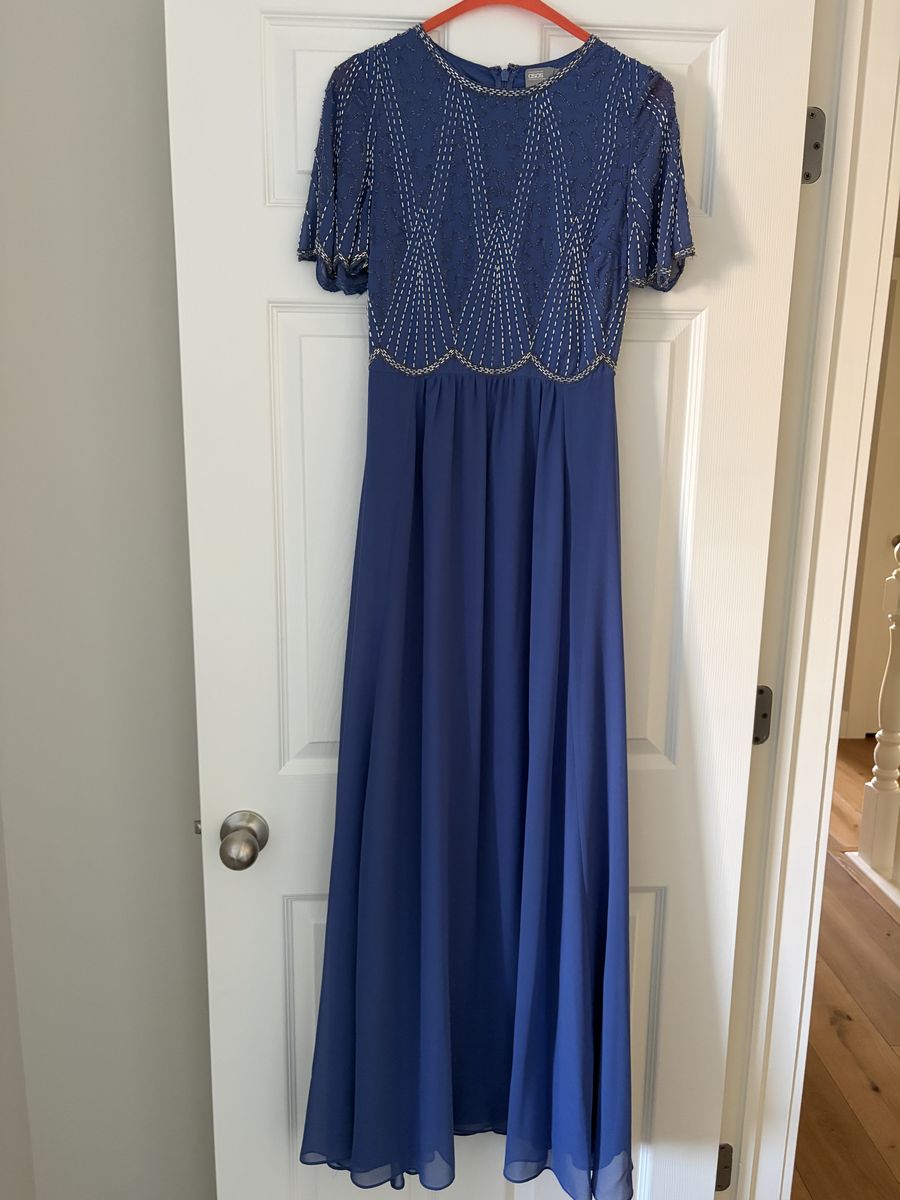 Beautiful Blue Dress with Bead Work