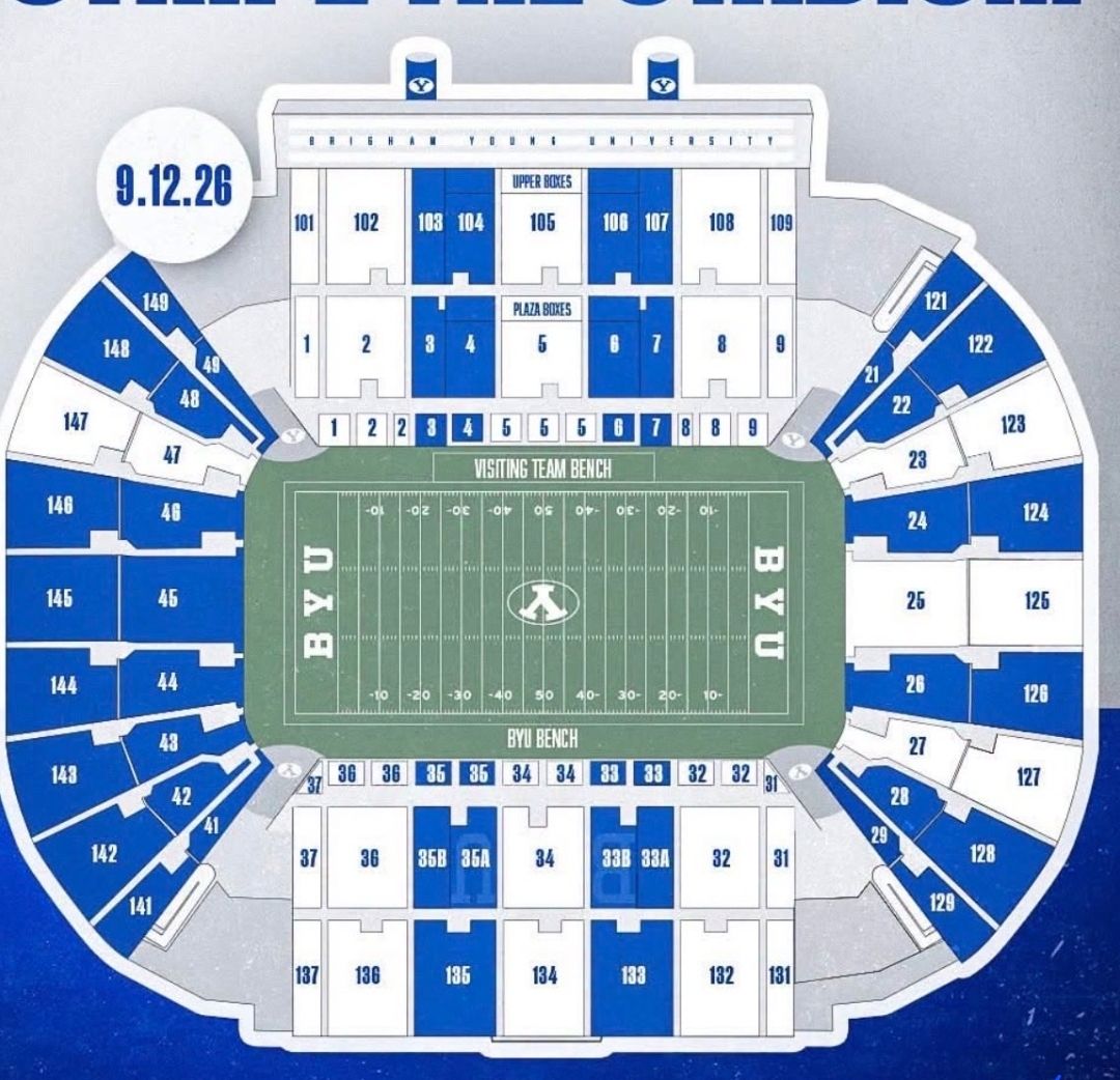 2 BYU football tickets vs Utah Tech