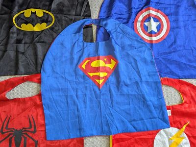 Set of 5 Super Hero Capes for dress up, costumes, playing pretend, and more!