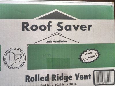 Roof Saver Fiber/Polyester Roof Rolled Ridge Vent 20 L ft. x 0.75 H in. x 10.5 W