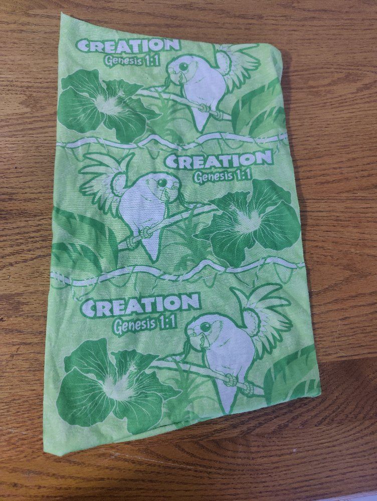 Creation Genesis 1:1 Parrot & Floral Light Green Tube Scarf/Bandana