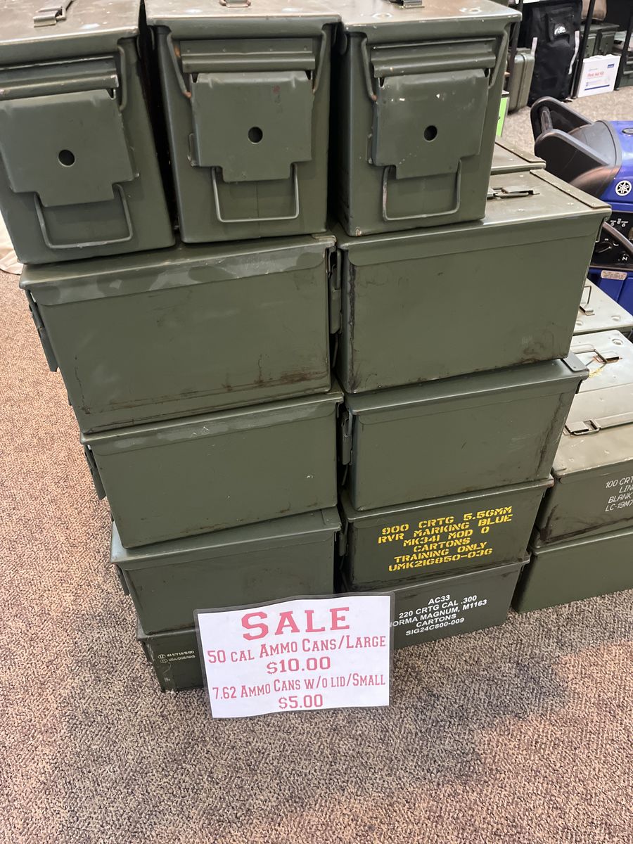 .50 Cal Ammo Cans Sale! $10 Each Can! Huge Sale @ "Unite" South Town Mall In Sandy