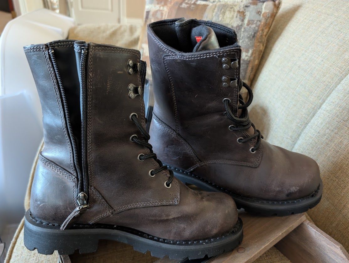  Harley-Davidson® Women’s Grey 7-Inch Motorcycle Boots.