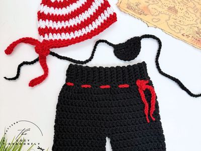 Crochet Baby Pirate Photo Prop