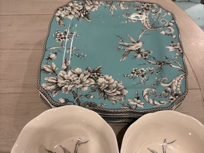 Darling 222 Fifth Adelaide Turquoise Dinnerware