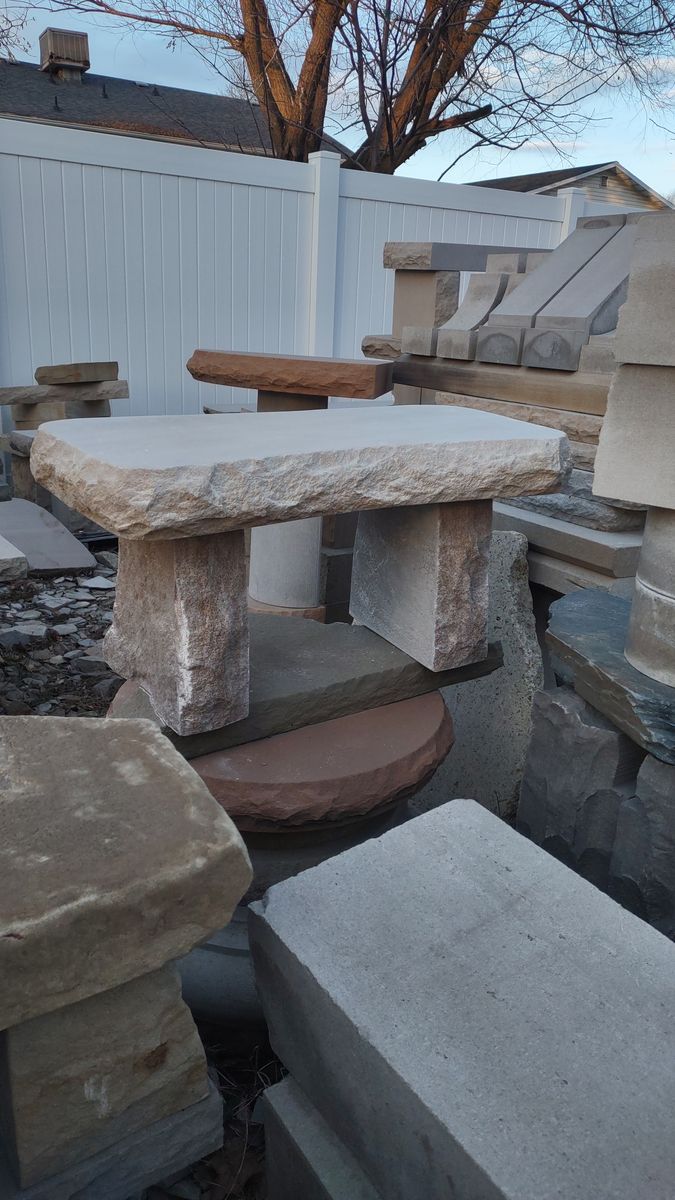 Small stone bench