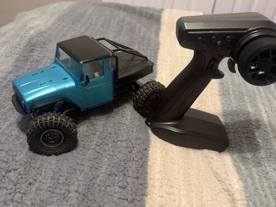 Traxxas Trx4m 1/18 Modified RC Crawler Truck - Blue Body with Spektrum Controller and Upgrades $200