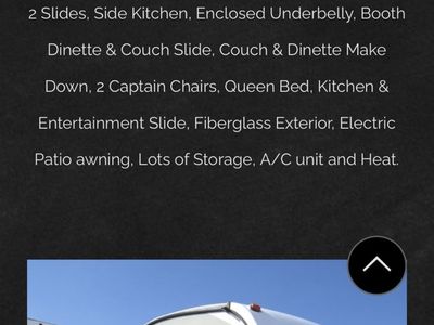 2017 Keystone Hideout 29' Travel Trailer - 2 Slides, Queen Bed, A/C, Electric Awning