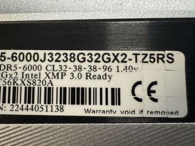 $325 DDR5 32GB CL32 6000 or trade for EXPO compatible