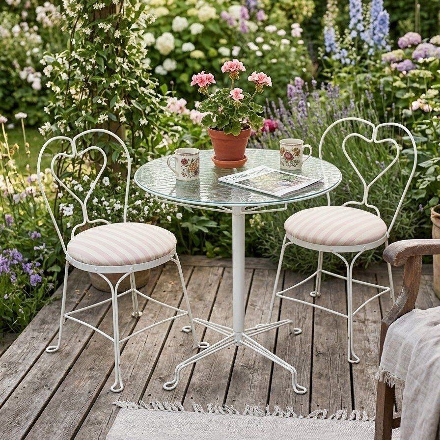 Vintage Ice Cream Parlor Bistro Patio Set
