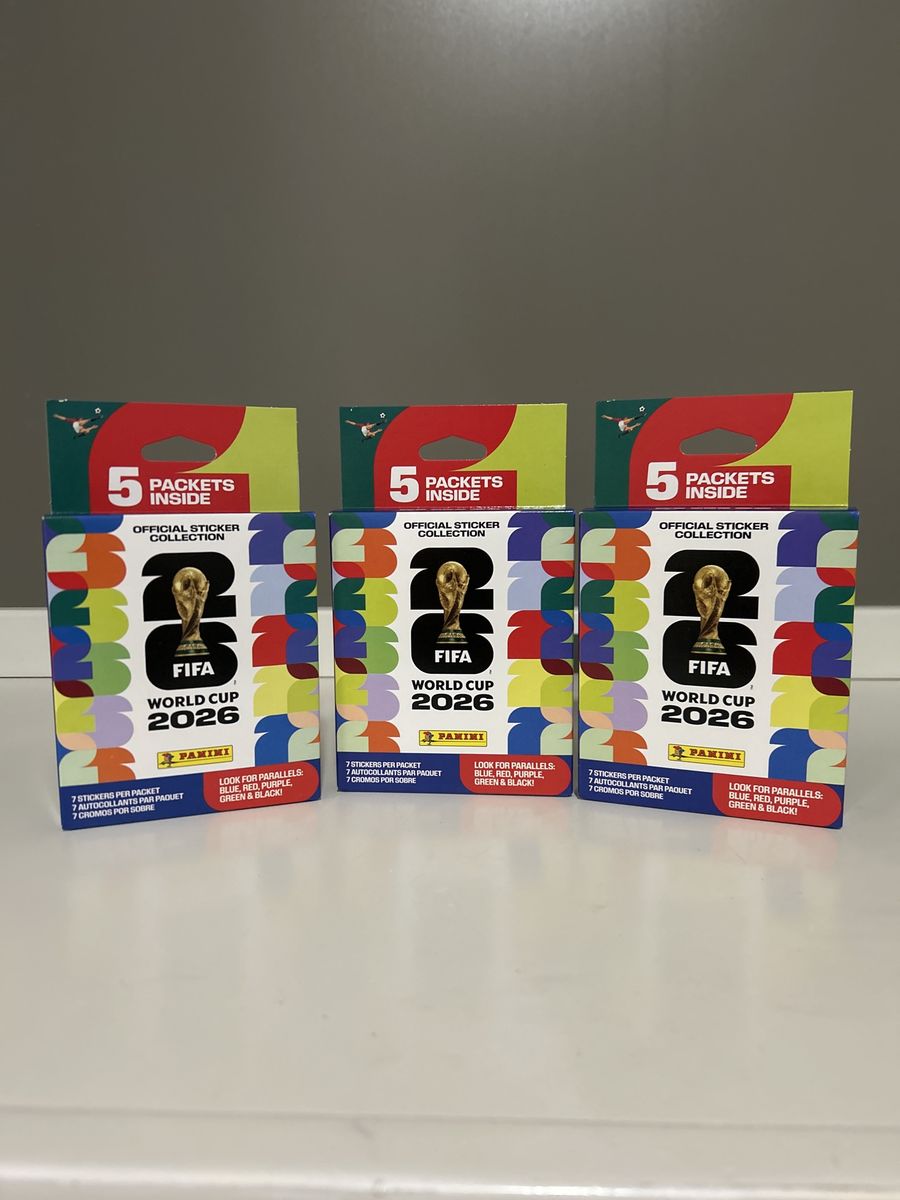 Panini 2026 FIFA World Cup Soccer 5ct Sticker Pack Hanger Box