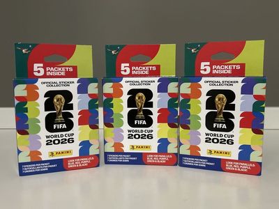 Panini 2026 FIFA World Cup Soccer 5ct Sticker Pack Hanger Box