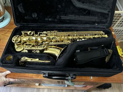 Yamaha YAS-480 Alto Saxophone (Gold Lacquer) w/ Selmer 180 mouthpiece