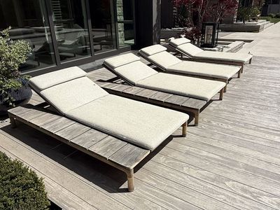 4 Designer Outdoor Chaise Lounges – Sutherland Franck by Vincent Van Duysen – Retail $6,495 Each