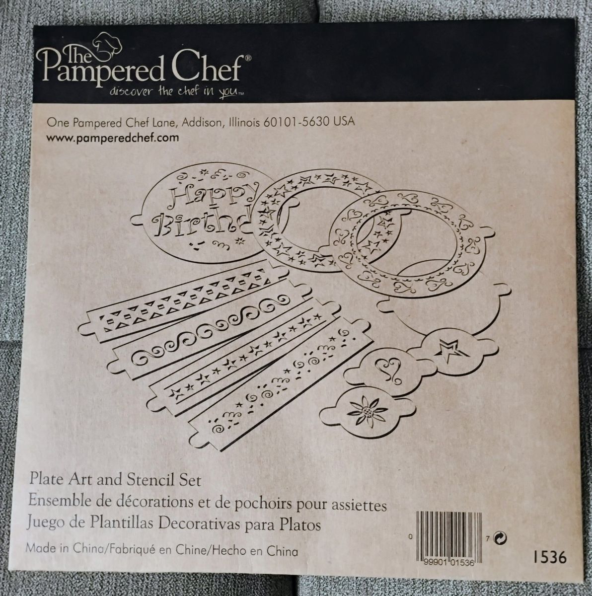 The Pampered Chef Plate Art and Stencil Set #1536