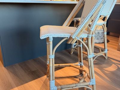 Serena & Lily white and gray Barstools
