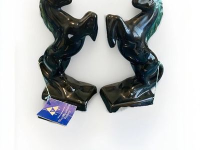 Vintage 1970 Blue Mountain Pottery Canada - Horses