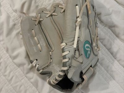 Rawlings Sure Catch 11.5" Softball/Baseball Glove Grey Leather (SCSB115M)l LEFT HANDED