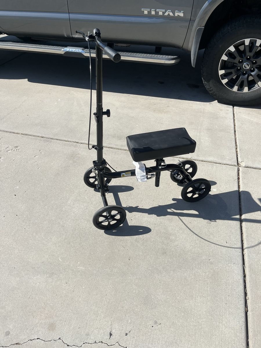 Black Knee Scooter/Walker - Recovery Mobility Aid