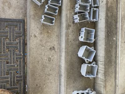 Lot of 22 Gray Electrical Outlet Boxes