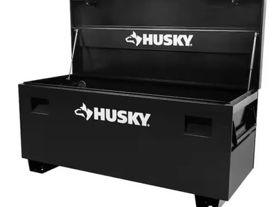 Husky Tool Storage 60 in. W Black Steel Job Site Toolbox