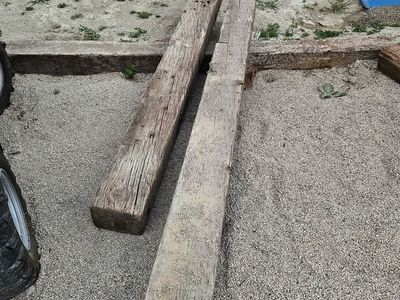 Vintage Wood Beams Set for Landscaping