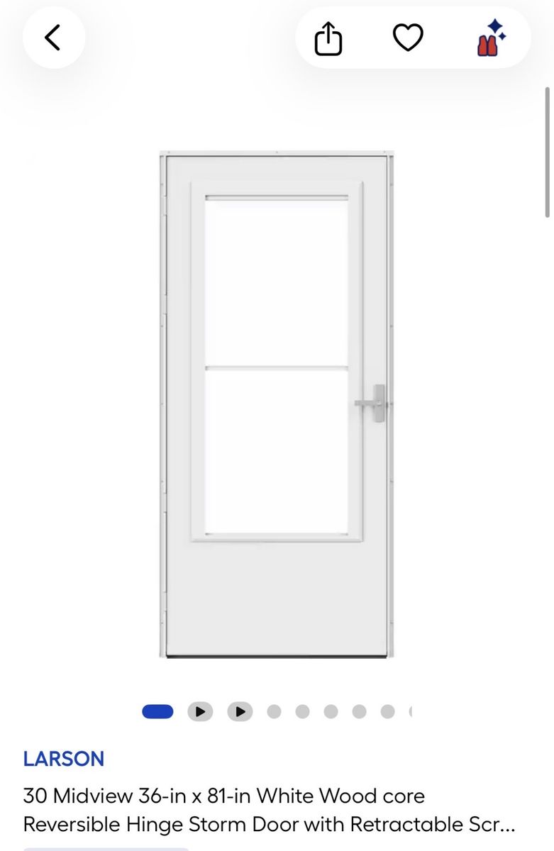 30 mid view storm door. Brand new in box