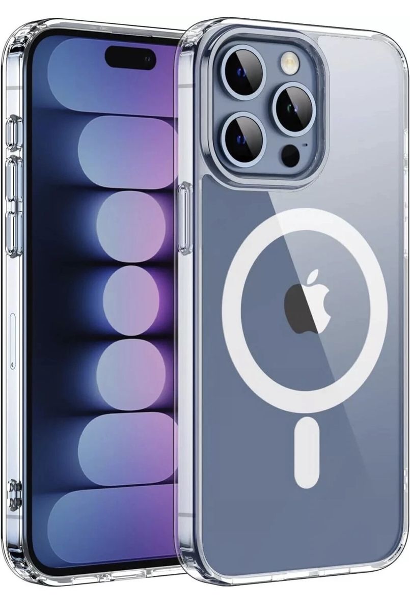 iPhone 12,13,14 and pro max Clear Magnetic iPhone Case with Magsafe Ring Transparent Protective Cover