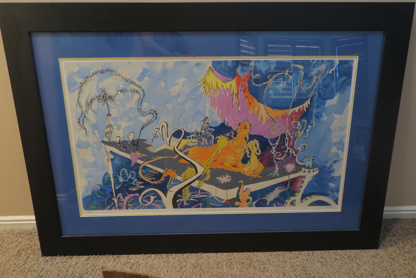 dr seuss "RELAXED IN SPITE OF IT" artwork