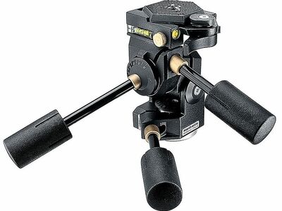 Manfrotto 3D Super Pro 3-Way Tripod Head with Quick Release, for Camera Tripods, Fluid Ball Head, Camera Stabilizer, Photography