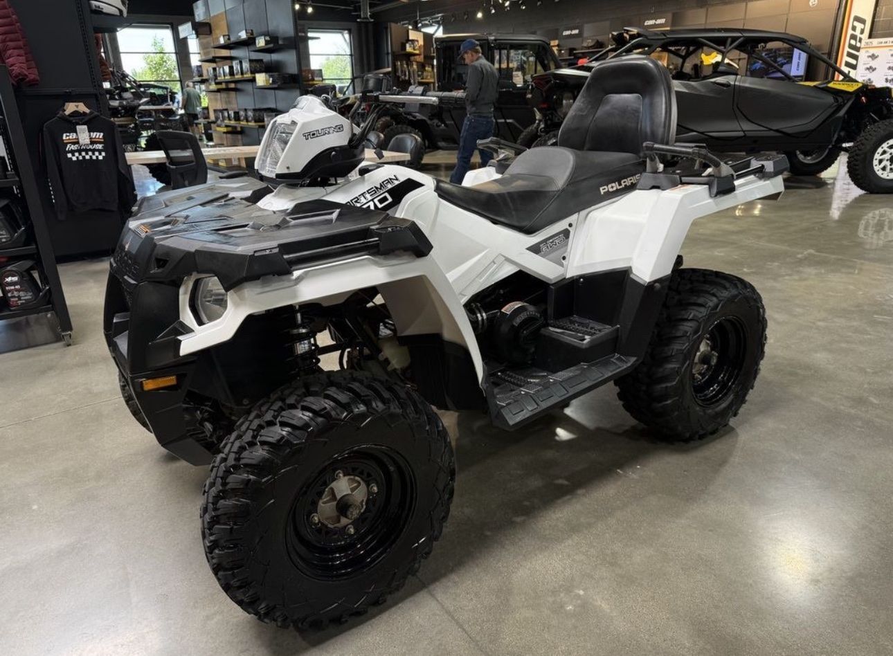 2015 Polaris Sportsman 570 Touring EPS- White All-Terrain Vehicle - Excellent Condition