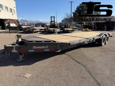 8.5x24 Diamond C HXD 207 Wide Body w/ Drive Over Fenders Tilt Trailer - 15.5K GVWR -