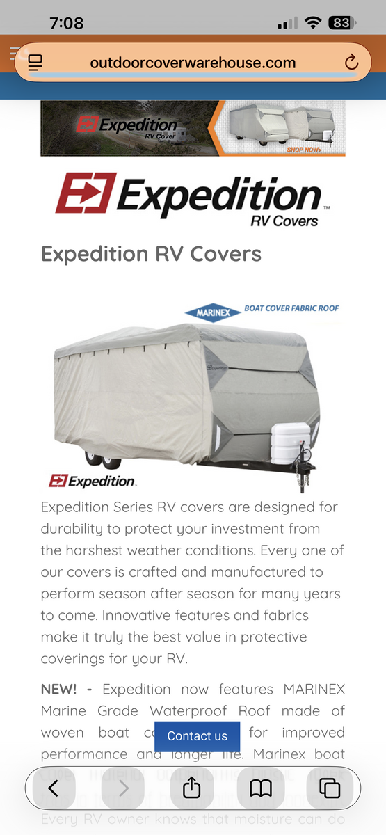 Rv trailer cover