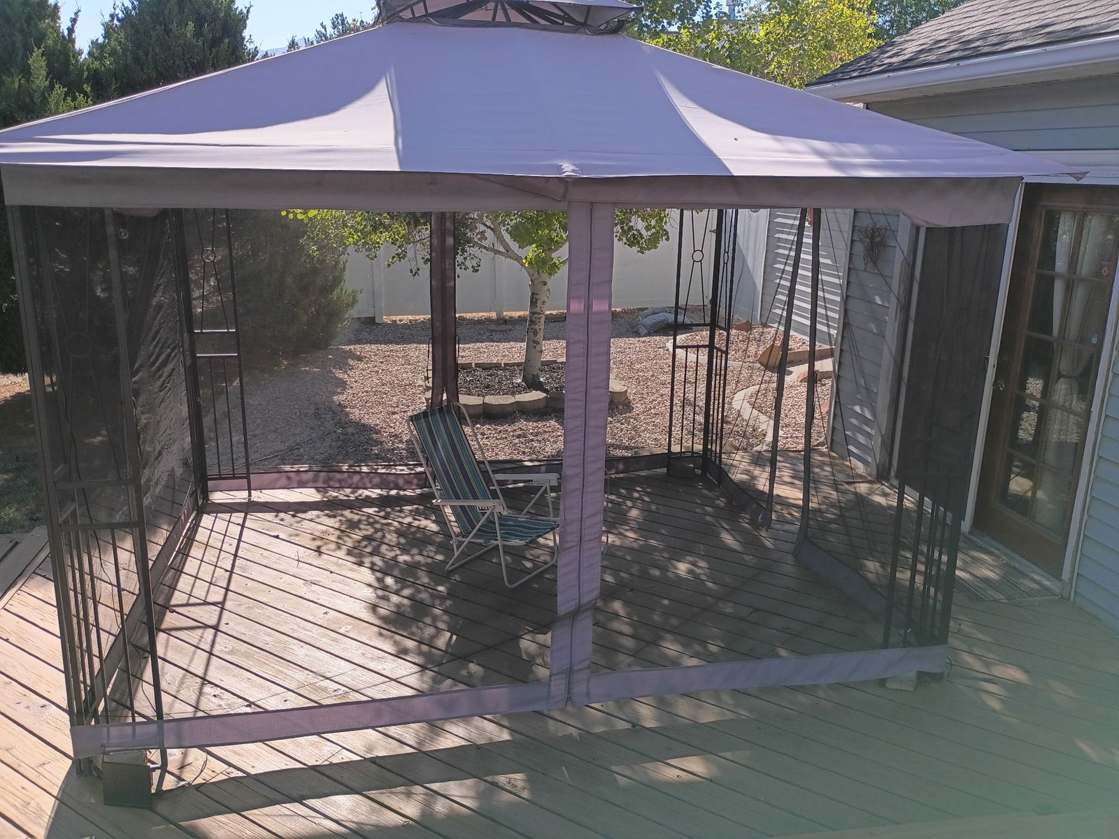 Outdoor Gazebo with Screened Sides - Perfect for Patio or Deck