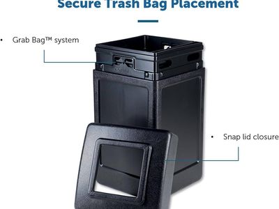 Commercial Trash Can with Grab Bag™ System & Snap Lid Closure - Secure Bag Placement