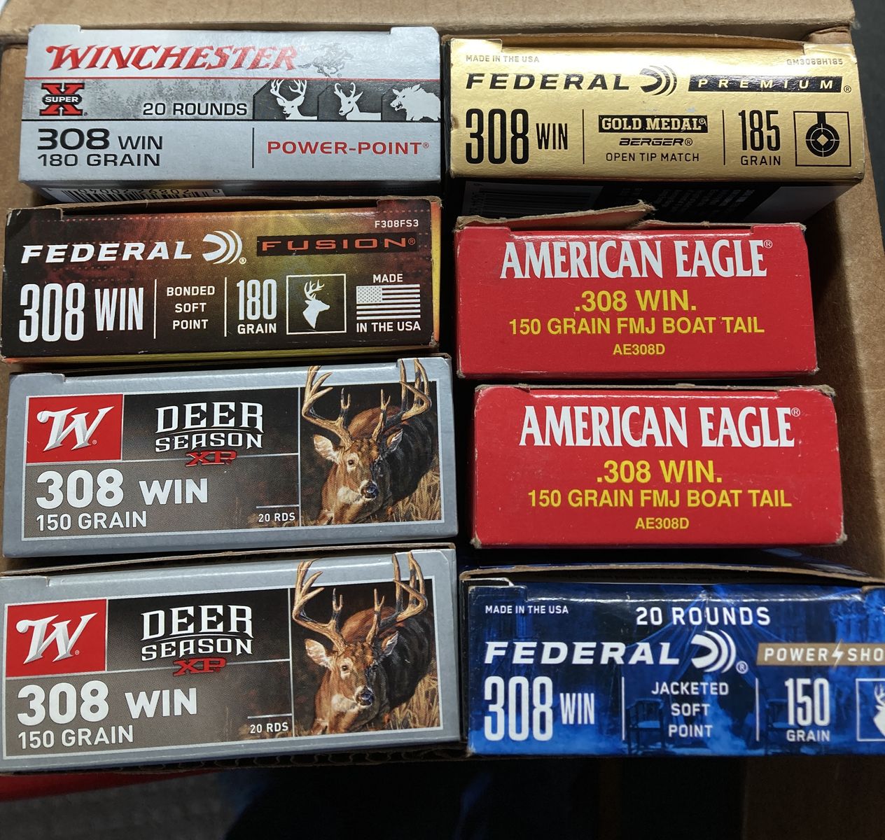 308 Ammo - Hunting, Match, Ball - 200 Rounds