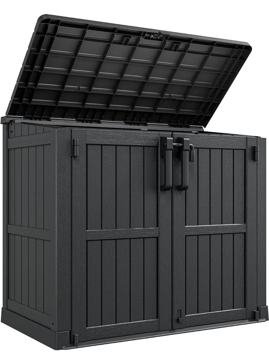 Outdoor Resin Storage Cabinet – Waterproof, Lockable, 50" W × 27" D × 43" H – New #435