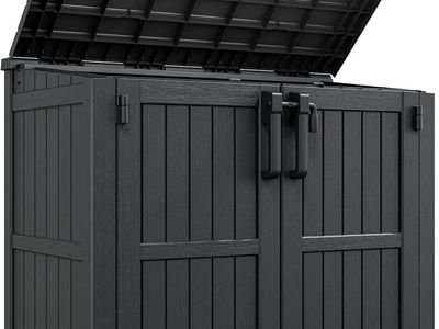 Outdoor Resin Storage Cabinet – Waterproof, Lockable, 50" W × 27" D × 43" H – New #435