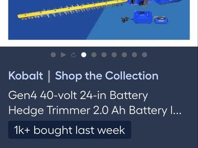 Kobalt Gen4 40-Volt 24-in Cordless Hedge Trimmer with Brushless Motor & Rotating Handle