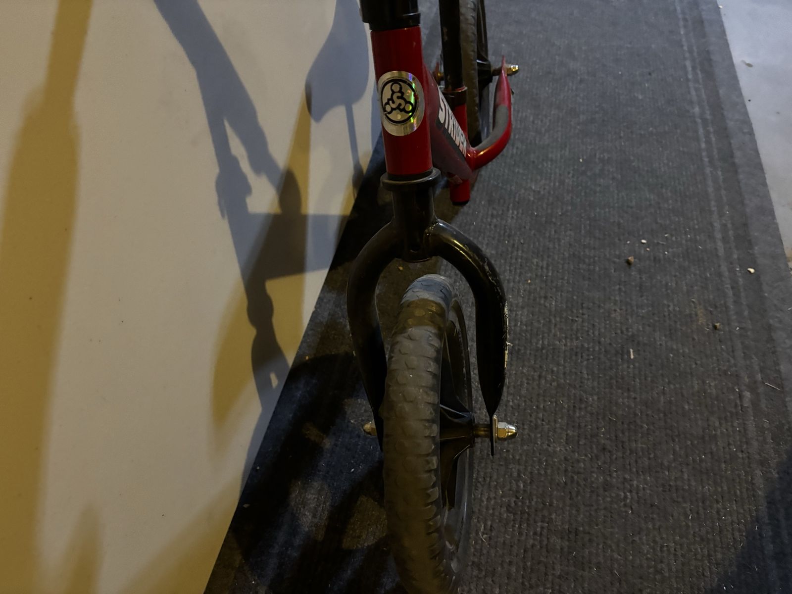 Strider Bike for small children - Red Launchpad Footrest Kids Balance Bike - Used, Good Condition