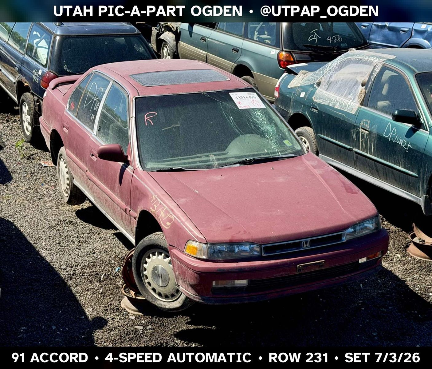 1991 Honda Accord Parts - UTPAP Ogden
