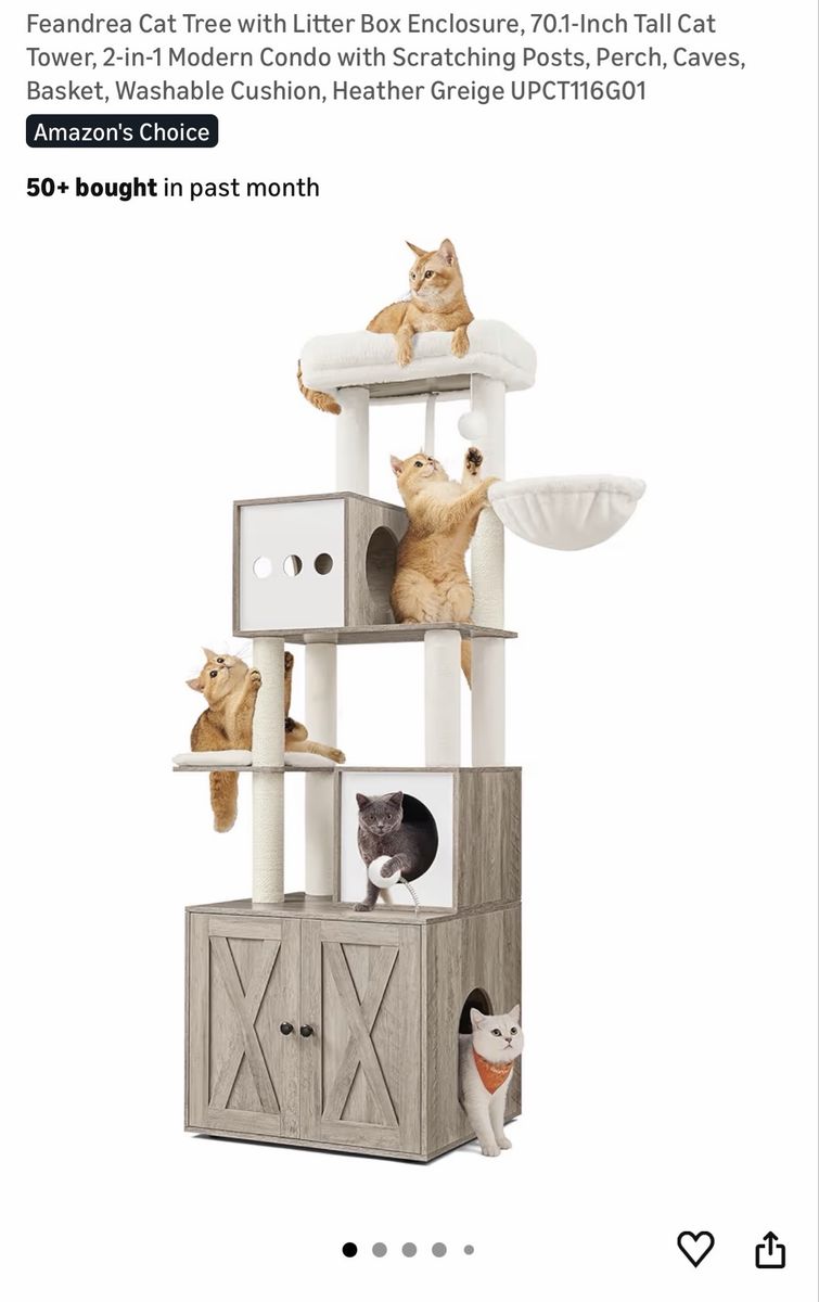 Cat Tree With Litter Box Enclosure