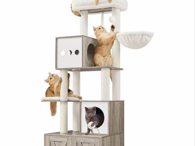 Cat Tree With Litter Box Enclosure