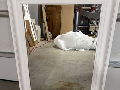 Framed White Mirror