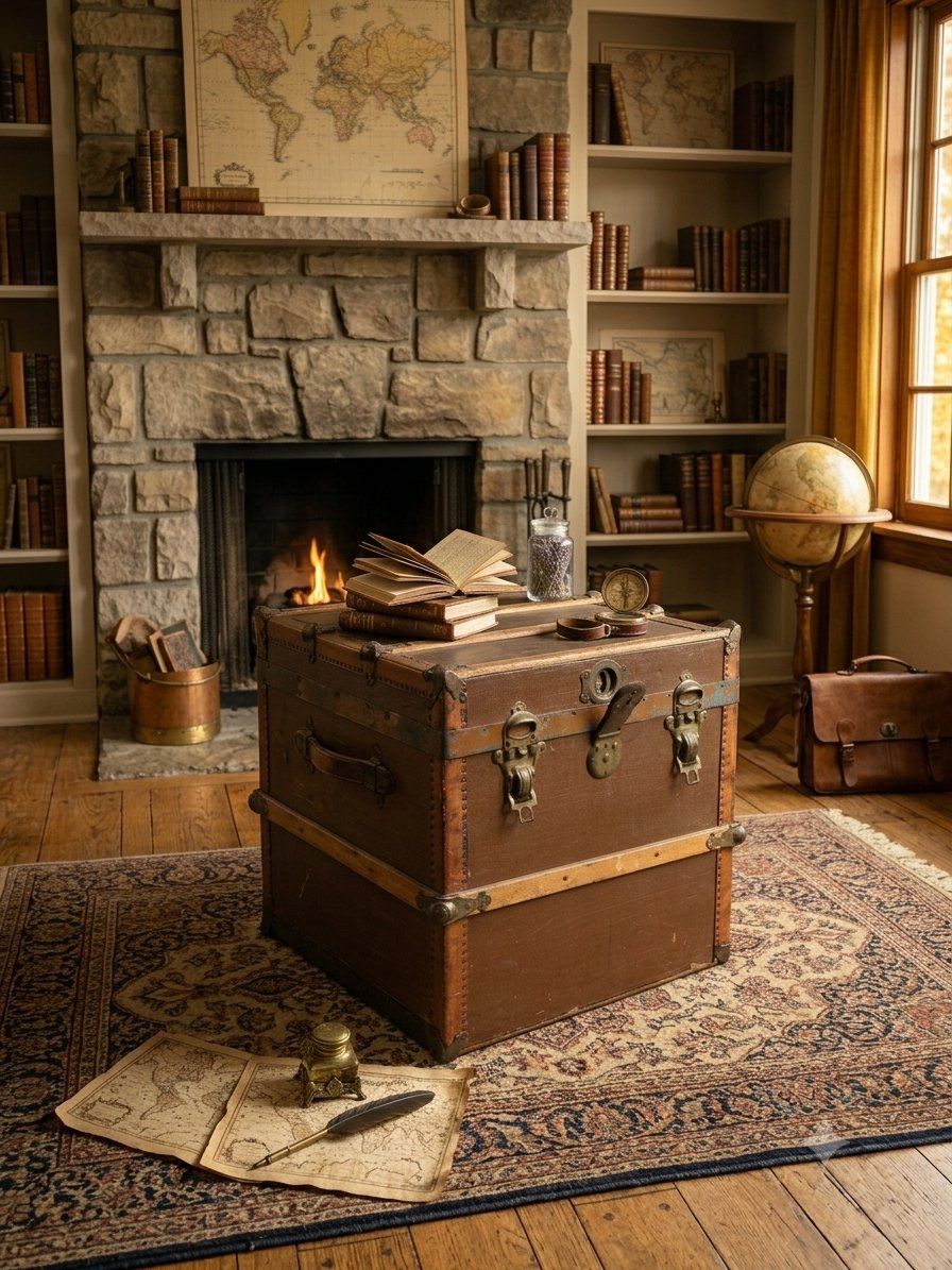 Antique Hat Trunk