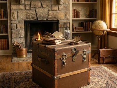 Antique Hat Trunk