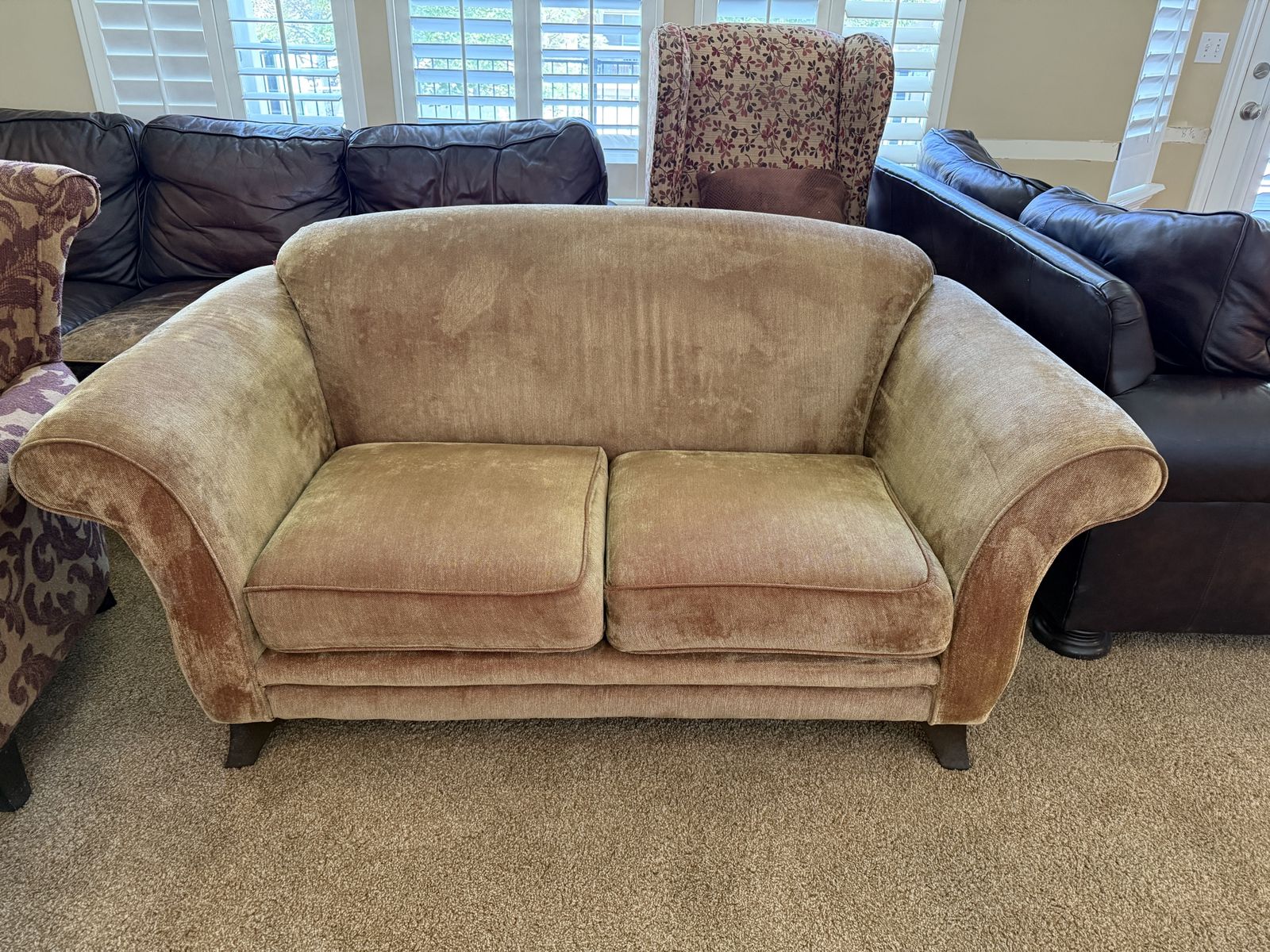Love seat, whole living room