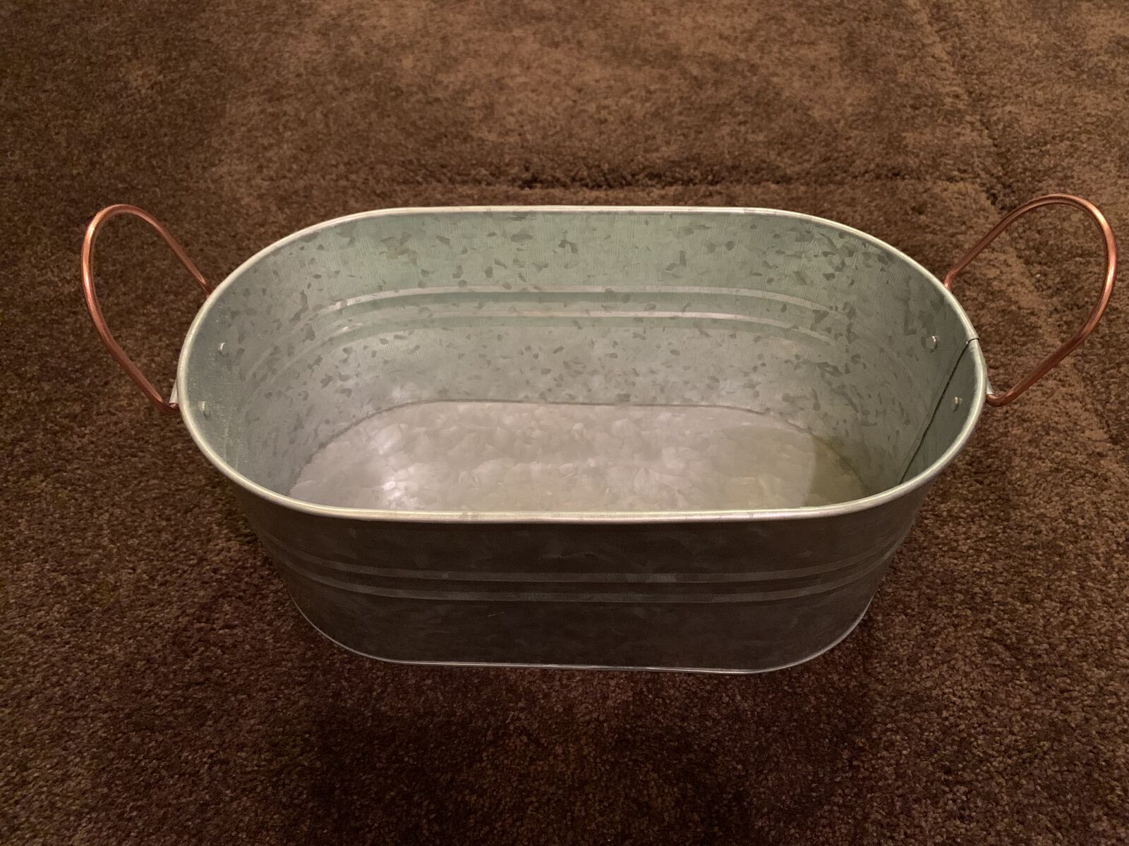 Oblong Metal Planter